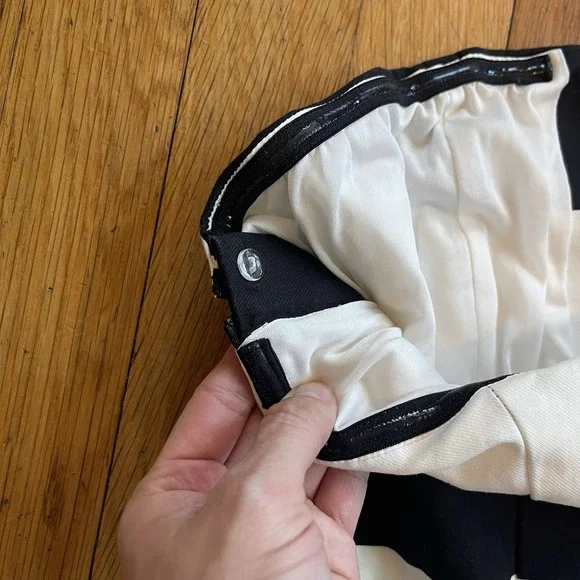 H&M Bandeau Crop Top Large Black And White Lace Front Excellent Condition - Picture 9 of 11